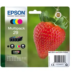 29 Multipack 4er-Pack Schwarz, Gelb, Cyan, Magenta, Original 29 Multipack 4er-Pack Schwarz, Gelb, Cyan, Magenta, Original