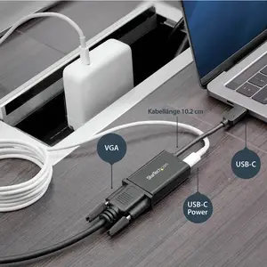 StarTech USB-C to VGA adaptor with USB powersupply StarTech USB-C to VGA adaptor with USB powersupply
