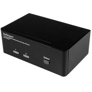 2-Port DisplayPort Dual Monitor KVM Switch