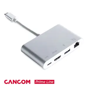 Prime Line USB-C adaptor to HDMI, Gigabit Ethernet, USB-C and USB-A, unterstützt 4kx2k@30Hz Prime Line USB-C adaptor to HDMI, Gigabit Ethernet, USB-C and USB-A, unterstützt 4kx2k@30Hz