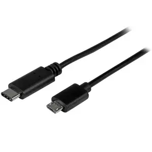 USB-C Micro Kabel Stecker/Stecker Schwarz 2 m USB-C Micro Kabel Stecker/Stecker Schwarz 2 m