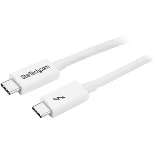 Thunderbolt 3/USB-C Kabel Stecker/Stecker weiß 1m Thunderbolt 3/USB-C Kabel Stecker/Stecker weiß 1m