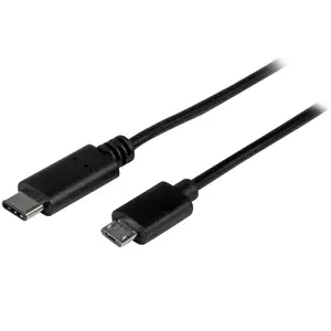 USB Kabel USB-C/Micro-USB Männlich/Männlich Schwarz 0,5m USB Kabel USB-C/Micro-USB Männlich/Männlich Schwarz 0,5m