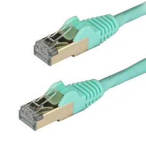 Patchkabel Cat6a RJ-45/RJ-45 Stecker/Stecker Türkis 1m Patchkabel Cat6a RJ-45/RJ-45 Stecker/Stecker Türkis 1m