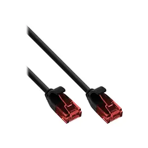 Slim Patchkabel, U/UTP, Cat.6, schwarz, 1m Slim Patchkabel, U/UTP, Cat.6, schwarz, 1m