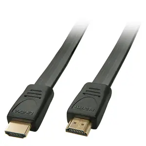HDMI Flachbandkabel Stecker/Stecker Schwarz 2 m HDMI Flachbandkabel Stecker/Stecker Schwarz 2 m