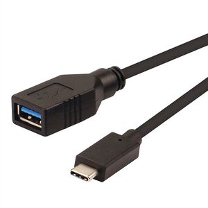 USB 3.1 Anschlusskabel C-A Stecker/Buchse schwarz 0,15m