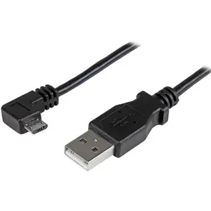 Micro USB Lade- und Sync-Kabel Stecker/Stecker rechts gewinkelt Schwarz 0,5 m Micro USB Lade- und Sync-Kabel Stecker/Stecker rechts gewinkelt Schwarz 0,5 m