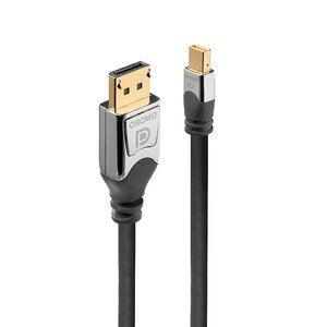 CROMO DisplayPort Kabel MiniDisplayPort/DisplayPort Stecker/Stecker Schwarz 2m