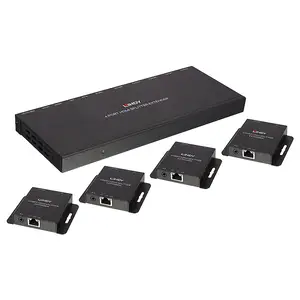 Cat.6 4 Port HDMI & IR Splitter Extender inklusive Loop Out Schwarz Cat.6 4 Port HDMI & IR Splitter Extender inklusive Loop Out Schwarz