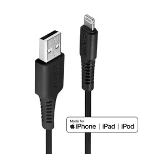 Lightning-Kabel Lightning/USB-A Stecker/Stecker Schwarz 0,5m Lightning-Kabel Lightning/USB-A Stecker/Stecker Schwarz 0,5m
