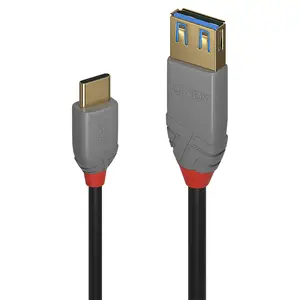 Anthra Line USB 3.1 Adapterkabel Typ C/Typ A Stecker/Buchse Schwarz 0,15m Anthra Line USB 3.1 Adapterkabel Typ C/Typ A Stecker/Buchse Schwarz 0,15m