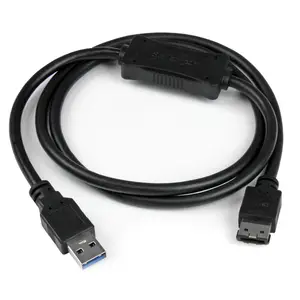USB Kabel USB-3.0/eSATA Männlich/Männlich Schwarz 0,9m USB Kabel USB-3.0/eSATA Männlich/Männlich Schwarz 0,9m