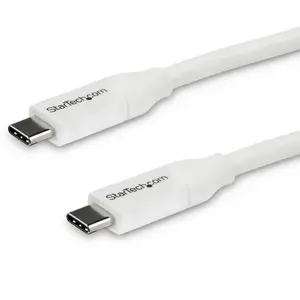 USB Ladekabel 5A USB-C/USB-C Männlich/Männlich Weiß 4m USB Ladekabel 5A USB-C/USB-C Männlich/Männlich Weiß 4m