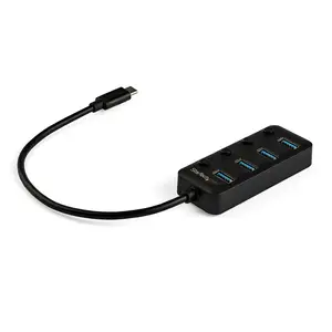 4 Port USB-C Hub - 4x USB-A mit individuellen An/Aus-Schaltern 4 Port USB-C Hub - 4x USB-A mit individuellen An/Aus-Schaltern