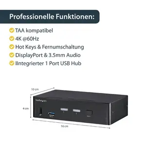 2 Port KVM Switch DisplayPort 4K 60Hz 2 Port KVM Switch DisplayPort 4K 60Hz