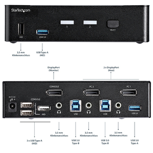 2 Port  KVM Switch DisplayPort 4K 60Hz