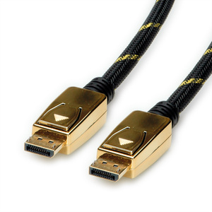 GOLD DisplayPort Kabel Stecker/Stecker Schwarz 3m