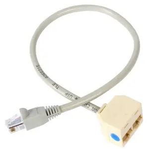 2 auf 1 RJ45 Splitter Kabel Adapter Buchse/Stecker Grau 2 auf 1 RJ45 Splitter Kabel Adapter Buchse/Stecker Grau