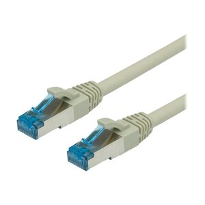 Patchkabel Cat6A RJ-45/RJ-45 Stecker/Stecker Grau 0,3m