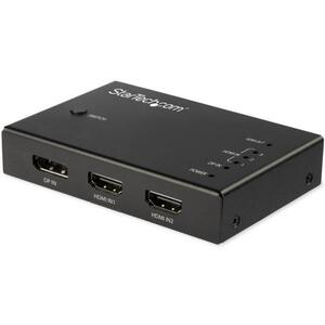 4 Port HDMI Switch 3x HDMI & 1x DisplayPort 4K HDMI Splitter 4 in 1 out