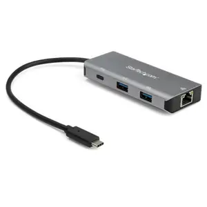 3-Port USB-C-Hub mit LAN-Anschluss 10 Gbit/s 2x USB-A 1x USB-C 0,25m 3-Port USB-C-Hub mit LAN-Anschluss 10 Gbit/s 2x USB-A 1x USB-C 0,25m
