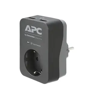Essential SurgeArrest 1 Outlet 2 USB Ports Black 230V Germany Essential SurgeArrest 1 Outlet 2 USB Ports Black 230V Germany