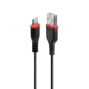 USB Kabel USB-A/Lightning Stecker/Stecker Schwarz 3m USB Kabel USB-A/Lightning Stecker/Stecker Schwarz 3m