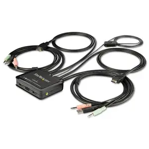 3 Port HDMI KVM Switch mit Kabeln USB 4K 60Hz 3,5 mm Audio 3 Port HDMI KVM Switch mit Kabeln USB 4K 60Hz 3,5 mm Audio