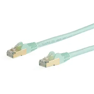 Patchkabel Cat6a RJ-45/RJ-45 Stecker/Stecker Snagless Türkis 5m Patchkabel Cat6a RJ-45/RJ-45 Stecker/Stecker Snagless Türkis 5m