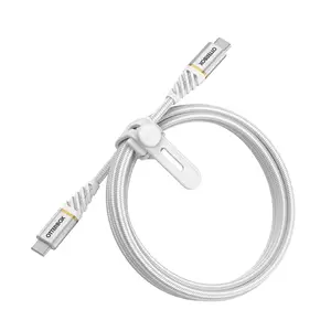 Premium USB Schnellladekabel USB-C/USB-C Stecker/Stecker Weiß 1m Premium USB Schnellladekabel USB-C/USB-C Stecker/Stecker Weiß 1m