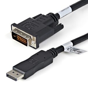 DisplayPort auf DVI Adapterkabel Stecker/Stecker Schwarz 1,82m