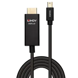 Videokabel MiniDisplayPort/HDMI Stecker/Stecker Schwarz 0,5m Videokabel MiniDisplayPort/HDMI Stecker/Stecker Schwarz 0,5m