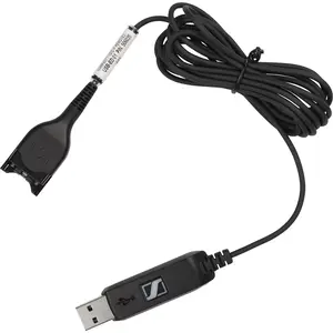 USB-ED 01 Headset-Anschlusskabel USB(integr.Soundkarte)/EasyDisconnect Stecker/Stecker Schwarz passend für CC 510 Headset Monaural USB-ED 01 Headset-Anschlusskabel USB(integr.Soundkarte)/EasyDisconnect Stecker/Stecker Schwarz passend für CC 510 Headset Monaural