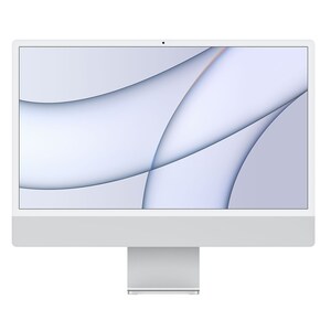 iMac silber mit Retina 4.5K Display Apple M1 8C  61cm (24") 16GB RAM 256GB SSD 8-Core GPU Gigabit Ethernet Magic Keyboard Touch ID + Ziffernblock