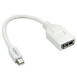 Mini-Displayport Adapterkabel Stecker/Buchse weiß