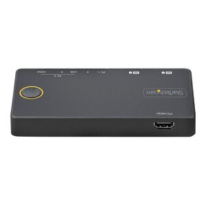 2 Port Hybrid KVM Switch HDMI + USB-A & USB-C, 4K 60Hz HDMI 2.0 Monitor