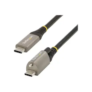 USB-C Kabel mit Oberseitiger Schraubensicherung USB-C/USB-C Stecker/Stecker Schwarz 1m USB-C Kabel mit Oberseitiger Schraubensicherung USB-C/USB-C Stecker/Stecker Schwarz 1m