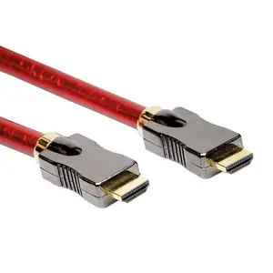HDMI Ultra HD Kabel mit Ethernet Stecker/Stecker Rot 3m HDMI Ultra HD Kabel mit Ethernet Stecker/Stecker Rot 3m
