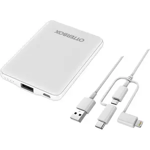 Power Bank Bundle 5K mAh USB A&Micro 10W + 3-1 Cable 1M White Power Bank Bundle 5K mAh USB A&Micro 10W + 3-1 Cable 1M White