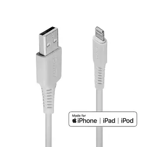 Lightning-Kabel Lightning/USB-A Stecker/Stecker Weiß 0,5m Lightning-Kabel Lightning/USB-A Stecker/Stecker Weiß 0,5m