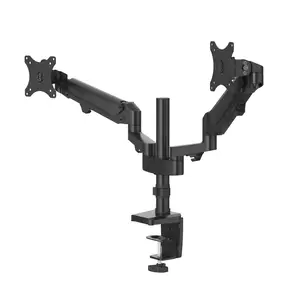 Monitorarm Fullmotion Gasfeder 2 Monitore 81cm (32") Doppelarm Schwarz Monitorarm Fullmotion Gasfeder 2 Monitore 81cm (32") Doppelarm Schwarz