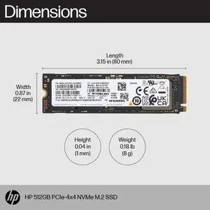 HP 512GB PCIe-4x4 NVMe M.2 SSD HP 512GB PCIe-4x4 NVMe M.2 SSD