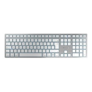 KW 9100 SLIM Wireless Tastatur für Mac Layout Belgien Französisch Weiß/Silber