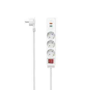 Steckdosenleiste 3-fach USB-C/A 18W PD/QC Schalter Flachst. 1.4 m - Steckdosenleiste Steckdosenleiste 3-fach USB-C/A 18W PD/QC Schalter Flachst. 1.4 m - Steckdosenleiste