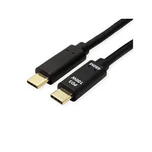 USB 2.0 Kabel, C-C, ST/ST, 100W, USB Power Delivery bis 20V / 5A, schwarz, 2 m USB 2.0 Kabel, C-C, ST/ST, 100W, USB Power Delivery bis 20V / 5A, schwarz, 2 m