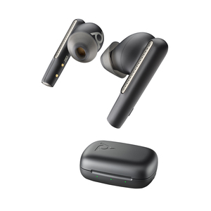 Voyager Free 60 True Wireless-Kopfhörer mit Mikrofon im Ohr Bluetooth aktive Rauschunterdrückung Carbon Black Zertifiziert für Microsoft Teams