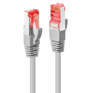 Patch-Kabel RJ-45 (M) bis RJ-45 (M) 30 cm SFTP PiMF CAT 6 geformt ohne Haken verseilt Grau Patch-Kabel RJ-45 (M) bis RJ-45 (M) 30 cm SFTP PiMF CAT 6 geformt ohne Haken verseilt Grau