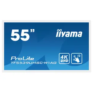 ProLite TF5539UHSC-W1AG. Bildschirmdiagonale: 139,7 cm (55"), Display-Auflösung: 3840 x 2160 Pixel, HD-Typ: 4K Ultra HD, Bildschirmtechnologie: LED, Reaktionszeit: 8 ms, Natives Seitenverhältnis: 16:9, B ProLite TF5539UHSC-W1AG. Bildschirmdiagonale: 139,7 cm (55"), Display-Auflösung: 3840 x 2160 Pixel, HD-Typ: 4K Ultra HD, Bildschirmtechnologie: LED, Reaktionszeit: 8 ms, Natives Seitenverhältnis: 16:9, B