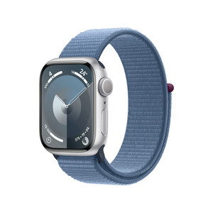 Watch S9 Aluminium Cellular 45mm Silber (Sport Loop winterblau)